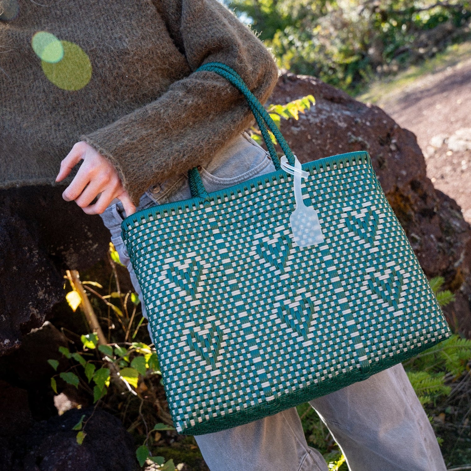 Un jolie tressage Jade et Perle sur le Chéri au format M