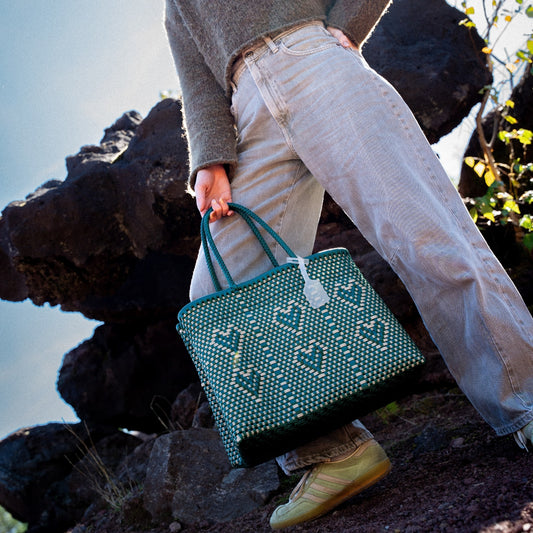 Un jolie tressage Jade et Perle sur le Chéri au format M