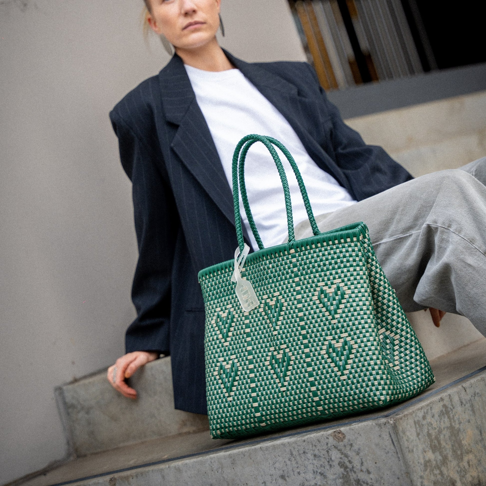 Un jolie tressage Jade et Perle sur le Chéri au format M