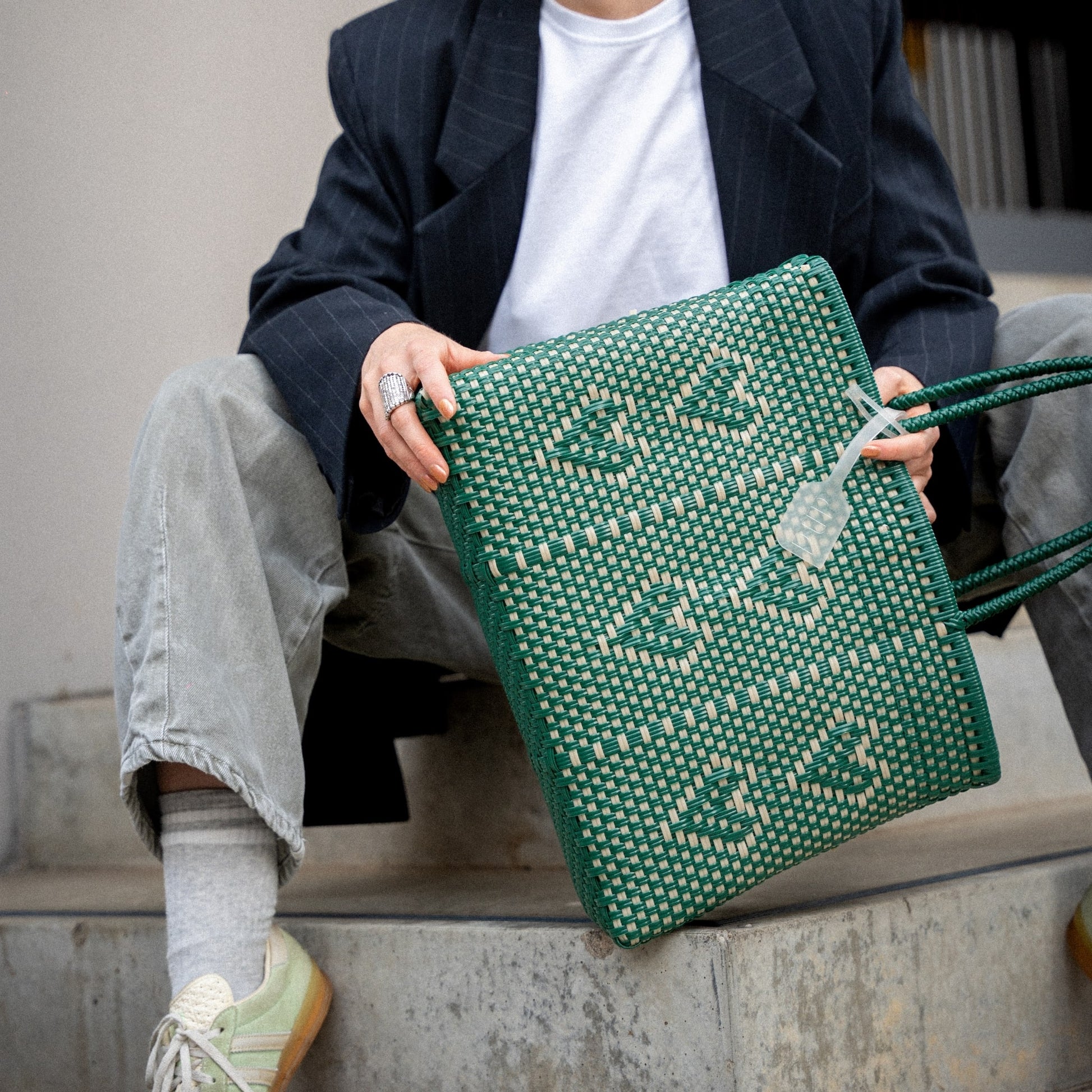 Un jolie tressage Jade et Perle sur le Chéri au format M