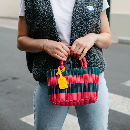 MINI PÜP - RAYÉ ROSE VERT