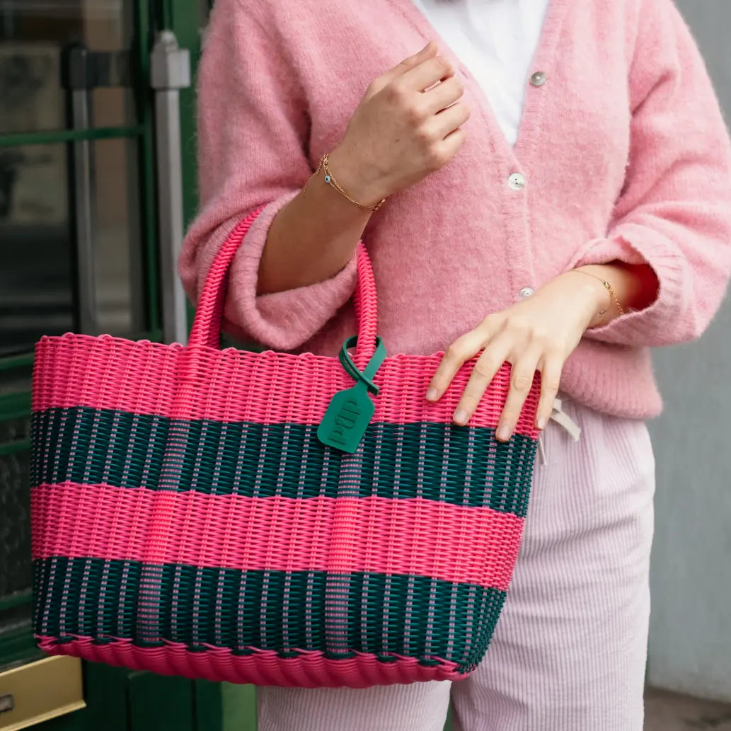 MOYEN PÜP - RAYÉ ROSE VERT