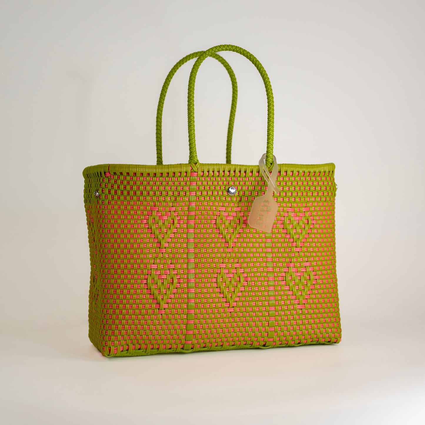 SAC À MAIN CHÉRI M VERT ET ROSE