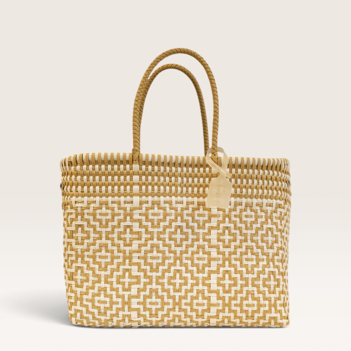 SAC À MAIN MOSAÏC M BLANC ET BEIGE