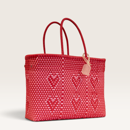 SAC À MAIN CHÉRI M ROSE ET ROUGE