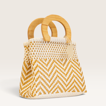 SAC À MAIN PROVENCE S BLANC ET DORÉ