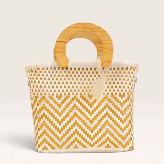 SAC À MAIN PROVENCE S BLANC ET DORÉ