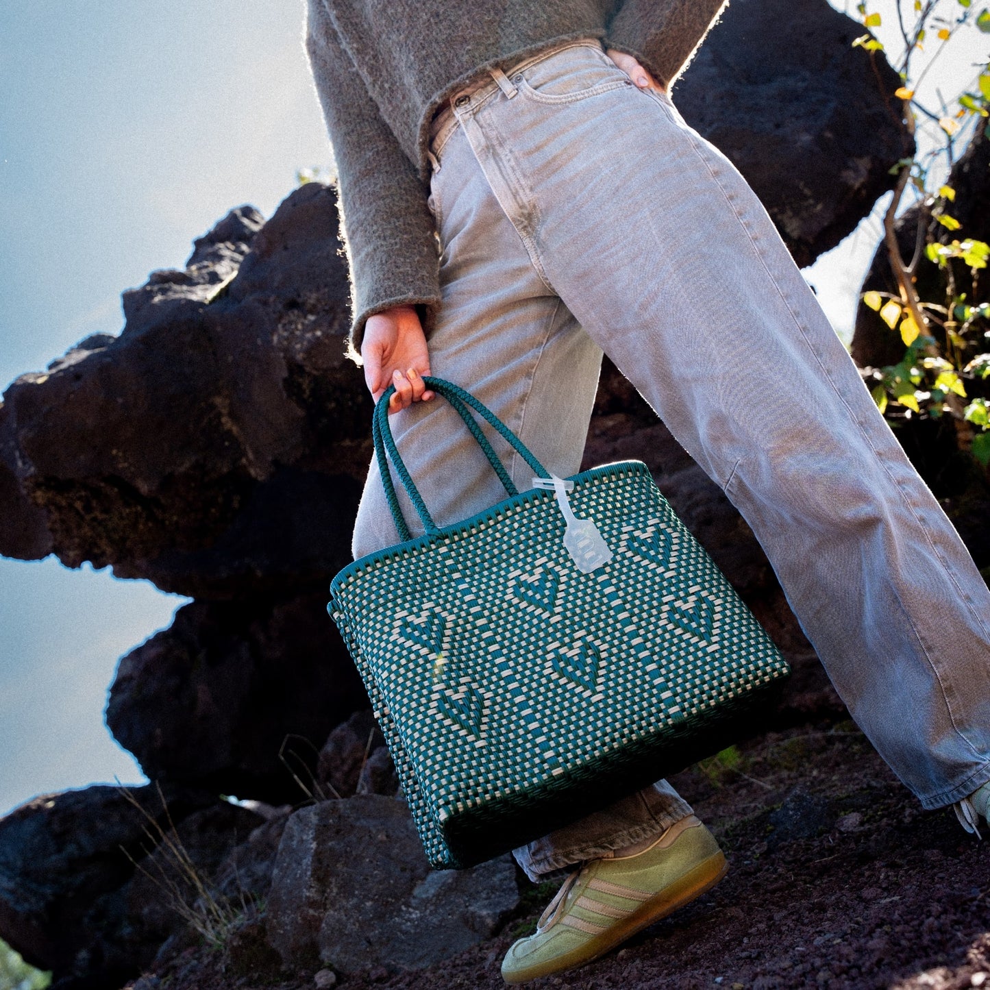 Un jolie tressage Jade et Perle sur le Chéri au format M