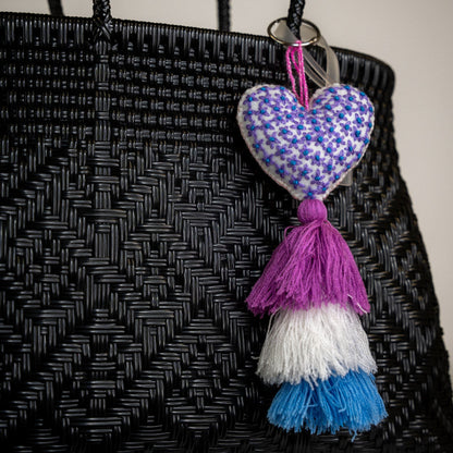 GRIGRI GROS COEUR ET POMPOMS