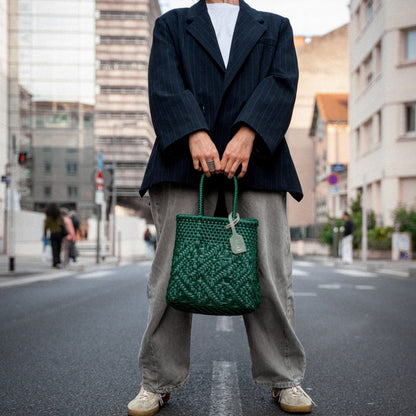 Le sac à main Loom S en coloris Jade
