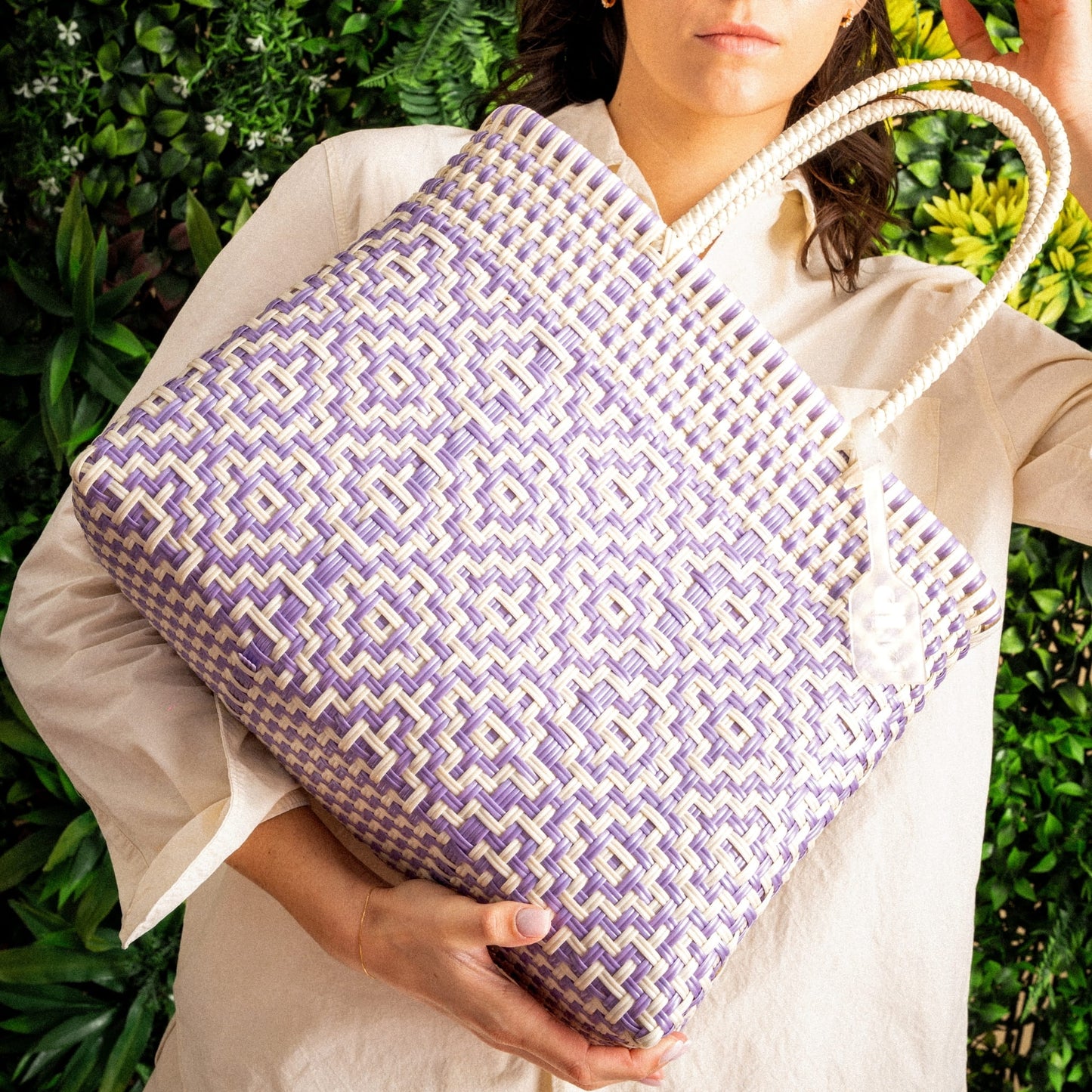 MOSAÏC M PERLE LILAS - SAC MOYEN PÜP