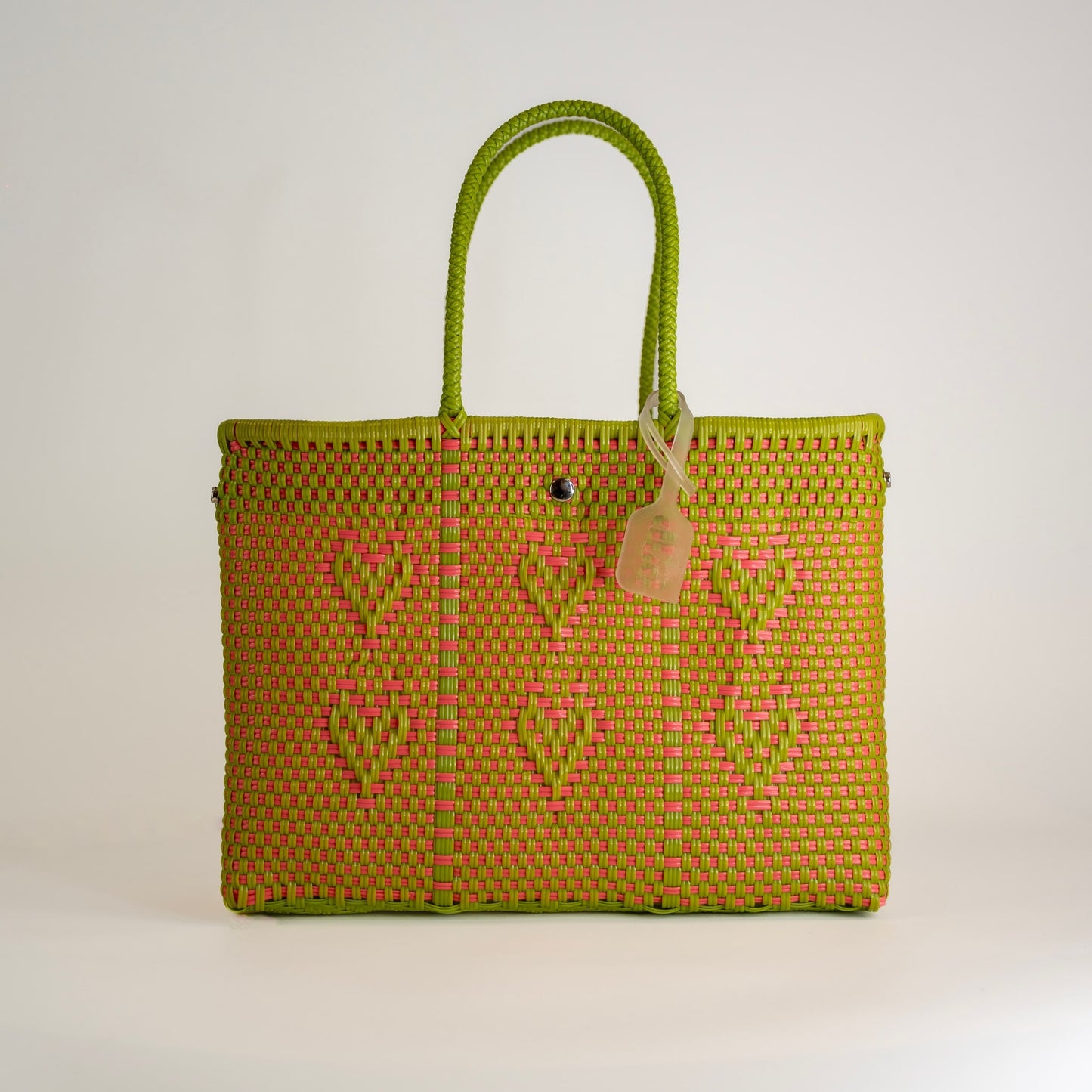 SAC À MAIN CHÉRI M VERT ET ROSE