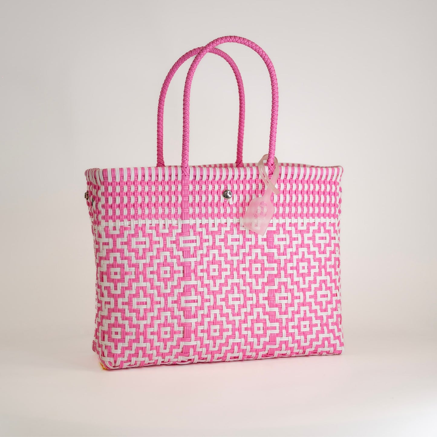 SAC À MAIN MOSAÏC M BLANC ET ROSE