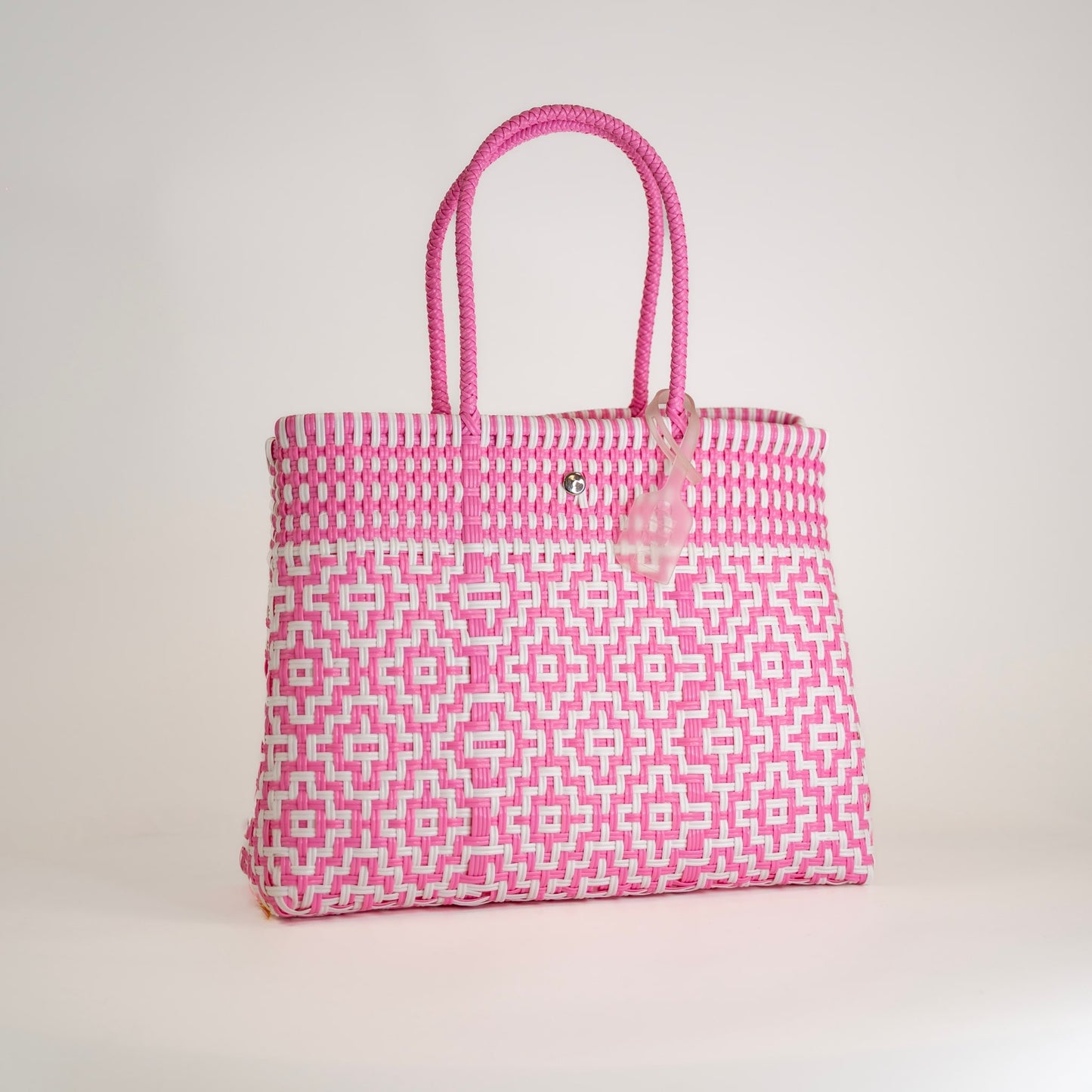 SAC À MAIN MOSAÏC M BLANC ET ROSE