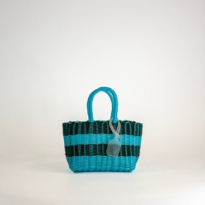 PANIER XS MARINIÈRE VERT ET BLEU