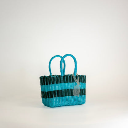 PANIER XS MARINIÈRE VERT ET BLEU